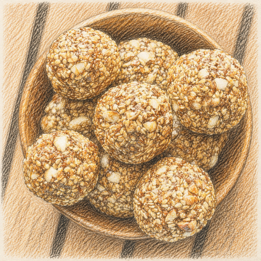 Til Gud Ladoo (Sesame & Jaggery Ladoo)